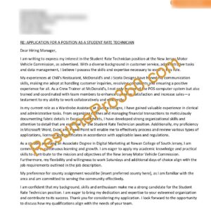 Cover Letter Writing